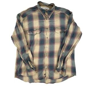 Fenn Wright & Manson Plaid Button Down Long Sleeve Shirt - Everyday women LARGE